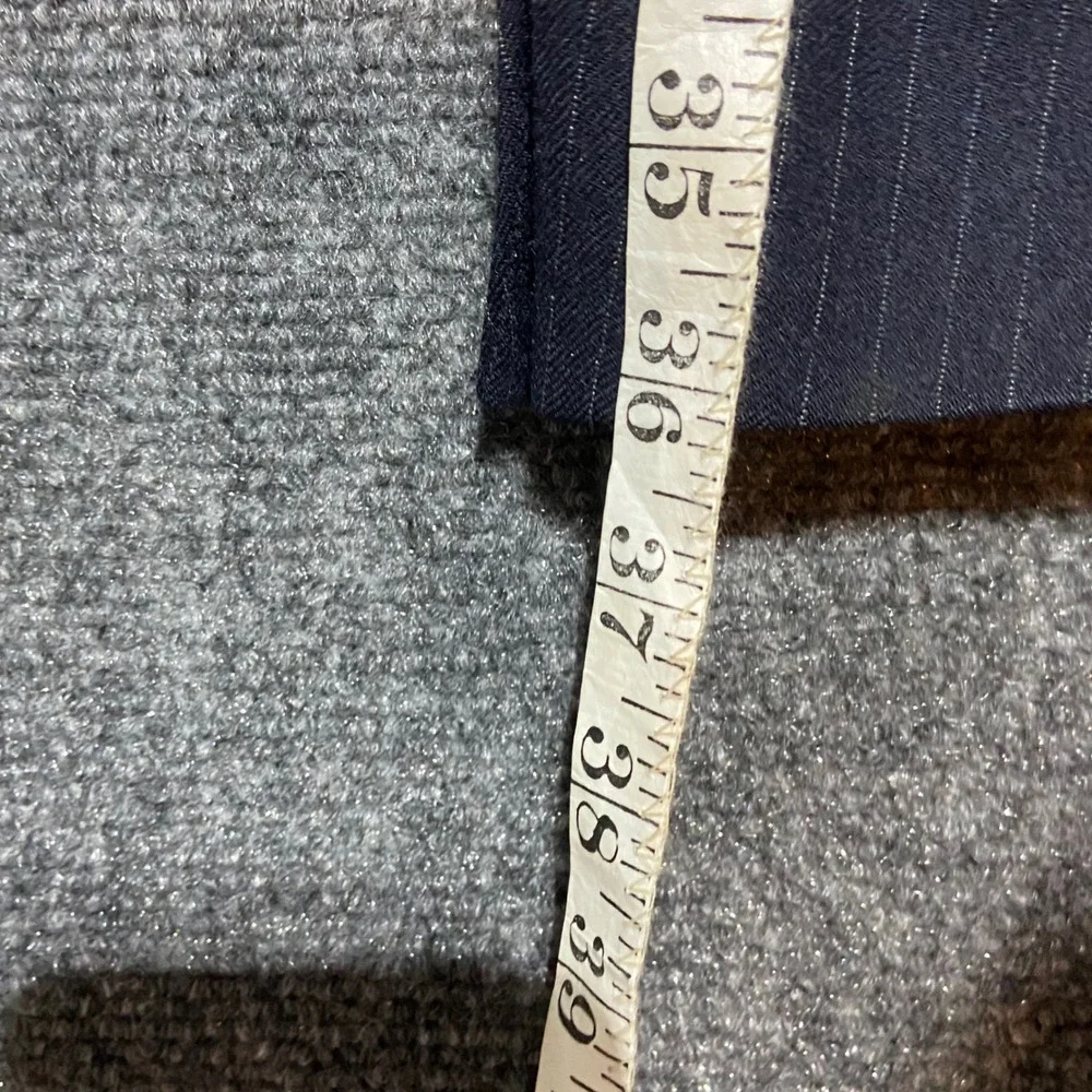 Johnny Carson Vintage Mens‎ Blue Pinstripe Pure Wool 2 Button Sport Coat 39R